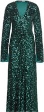 Sequins Midi Slit Dress Designers Maxi Dress Green ROTATE Birger Christensen