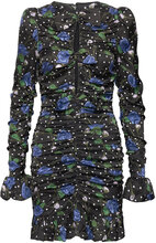 Satin Ruffle Mini Dress Designers Short Dress Black ROTATE Birger Christensen