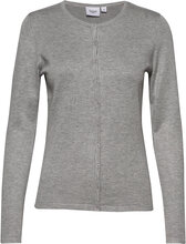 A8661, Milasz R-Neck Cardigan Tops Knitwear Cardigans Grey Saint Tropez