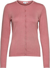 A8661, Milasz R-Neck Cardigan Strikkegenser Cardigan Rosa Saint Tropez*Betinget Tilbud