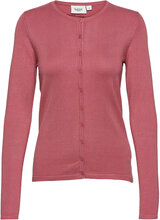 A8661, Milasz R-Neck Cardigan Strikkegenser Cardigan Rosa Saint Tropez*Betinget Tilbud