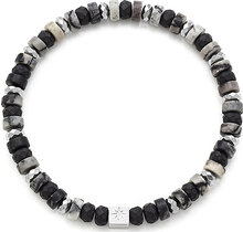 Samie - Bracelet With St Beads Accessories Jewellery Bracelets Pearl Bracelets Svart Samie*Betinget Tilbud
