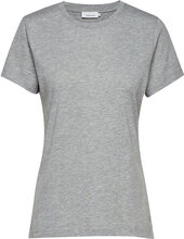 Solly Tee Solid 205 T-shirts & Tops Short-sleeved Grå Samsøe Samsøe*Betinget Tilbud