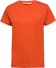 Solly Tee Solid 205 Tops T-shirts & Tops Short-sleeved Orange Samsøe Samsøe