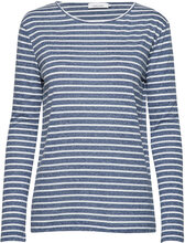 Nobel Ls Stripe 3173 Tops T-shirts & Tops Long-sleeved Blue Samsøe Samsøe