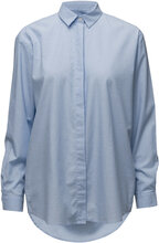 Caico Shirt 6135 Tops Shirts Long-sleeved Blue Samsøe Samsøe