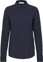 Milly Np Shirt 9942 Tops Shirts Long-sleeved Blue Samsøe Samsøe