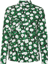 Milly Shirt Aop 9942 Tops Shirts Long-sleeved Green Samsøe Samsøe