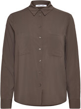 Milly Shirt 9942 Tops Blouses Long-sleeved Brown Samsøe Samsøe