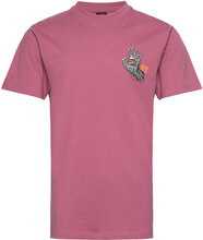 Melting Hand Tops T-shirts Short-sleeved Pink Santa Cruz