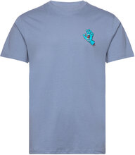 Screaming Hand Chest T-Shirt Tops T-shirts Short-sleeved Blue Santa Cruz