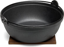 Satake Nabe Cast Iron Pot 27 Cm Home Kitchen Pots & Pans Casserole Dishes Black Satake