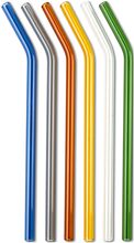 Straw In Glass Set 6-Pack Home Tableware Dining & Table Accessories Straws Multi/patterned Scandinavian Home