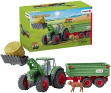 Schleich Tractor With Trailer Toys Toy Cars & Vehicles Toy Vehicles Tractors Multi/patterned Schleich