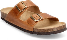 Sl Julien Leather Cognac Shoes Summer Shoes Sandals Brun Scholl*Betinget Tilbud