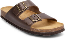 Sl Julien Leather Coffee Shoes Summer Shoes Sandals Brun Scholl*Betinget Tilbud