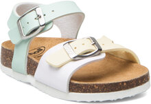 Sl Dolphin Pu Leather Wht-Multi Shoes Summer Shoes Sandals Hvit Scholl*Betinget Tilbud