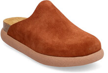 Sl Ivy Suede Cognac Shoes Mules & Slip-ins Flat Mules Brown Scholl