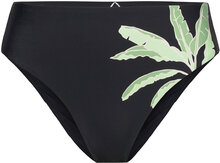 Palm Paradise High Rise Pant Swimwear Bikinis Bikini Bottoms High Waist Bikinis Black Seafolly
