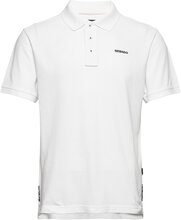 Outwashed Logo Pique Tops Polos Short-sleeved White Sebago