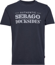 Dks Outwashed Tee T-shirts Short-sleeved Marineblå Sebago*Betinget Tilbud