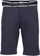 Dks Belted Bermuda Shorts Bottoms Shorts Chinos Shorts Blue Sebago