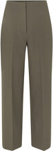 Evie Classic Trousers Trousers Suitpants Kakigrønn Second Female*Betinget Tilbud