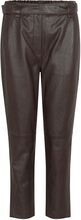 Indie Leather New Trousers Bottoms Trousers Leather Leggings-Bukser Brown Second Female