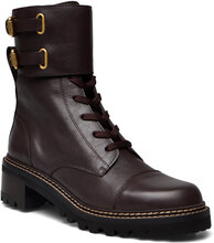 Mallory Shoes Boots Ankle Boots Laced Boots Brown See By Chloé
