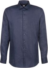 New Kent Ot Shirts Linen Shirts Marineblå Seidensticker*Betinget Tilbud