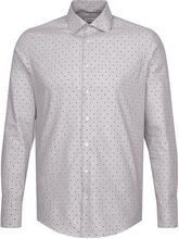 Cityhemden 1/1 Arm Tops Shirts Business Grey Seidensticker