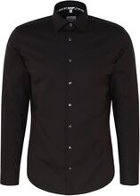 Business Kent Patch3 Tops Shirts Business Black Seidensticker