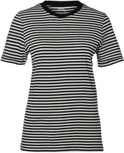 Slfmy Perfect Ss Tee Box Cut-Stri B Noos Tops T-shirts & Tops Short-sleeved Black Selected Femme