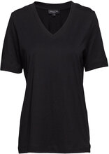 Slfstandards V-Neck Tee T-shirts & Tops Short-sleeved Svart Selected Femme*Betinget Tilbud