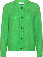 Slflulu Ls Knit Short Cardigan B Noos Tops Knitwear Cardigans Green Selected Femme