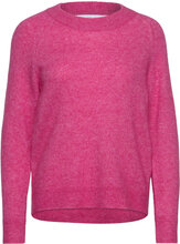 Slflulu Ls Knit O-Neck B Noos Tops Knitwear Jumpers Pink Selected Femme