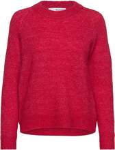 Slflulu Ls Knit O-Neck B Noos Tops Knitwear Jumpers Red Selected Femme