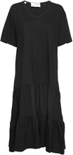 Slfreed 2/4 Midi Dress M Dresses T-shirt Dresses Svart Selected Femme*Betinget Tilbud