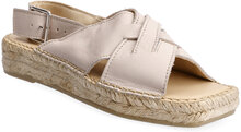 Slfmaja Leather Espadrilles Sandal B Sandaler Espadrilles Lave Beige Selected Femme*Betinget Tilbud