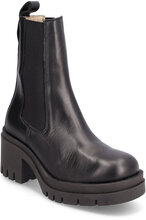 Slfsage Leather High Heel Chelsea Boot Shoes Chelsea Boots Svart Selected Femme*Betinget Tilbud