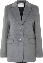 Slfsasja Wool Blazer B Blazers Single Breasted Blazers Grå Selected Femme*Betinget Tilbud