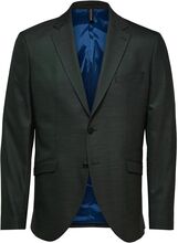 Slhslim-Mylostate Flex Green Blz B Suits & Blazers Blazers Single Breasted Blazers Green Selected Homme
