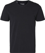Slhnewpima Ss O-Neck Tee Noos Tops T-shirts Short-sleeved Black Selected Homme