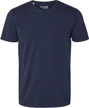 Slhnewpima Ss O-Neck Tee B T-shirts Short-sleeved Marineblå Selected Homme*Betinget Tilbud