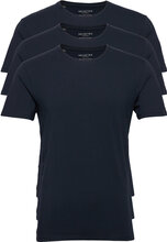 Slhnewpima Ss O-Neck Tee B 3 Pack T-shirts Short-sleeved Marineblå Selected Homme*Betinget Tilbud