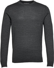 Slhtown Merino Coolmax Knit Crew Noos Strikkegenser M. Rund Krage Grå Selected Homme*Betinget Tilbud