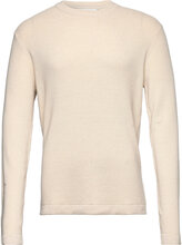 Slhrocks Ls Knit Crew Neck W Tops Knitwear Round Necks Cream Selected Homme
