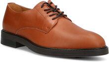Slhblake Leather Derby Shoe Shoes Business Laced Shoes Brun Selected Homme*Betinget Tilbud