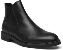 Slhblake Leather Chelseaoot Støvletter Chelsea Boot Svart Selected Homme*Betinget Tilbud