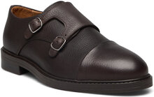 Slhblake Leather Monk Shoe B Shoes Business Monks Brown Selected Homme